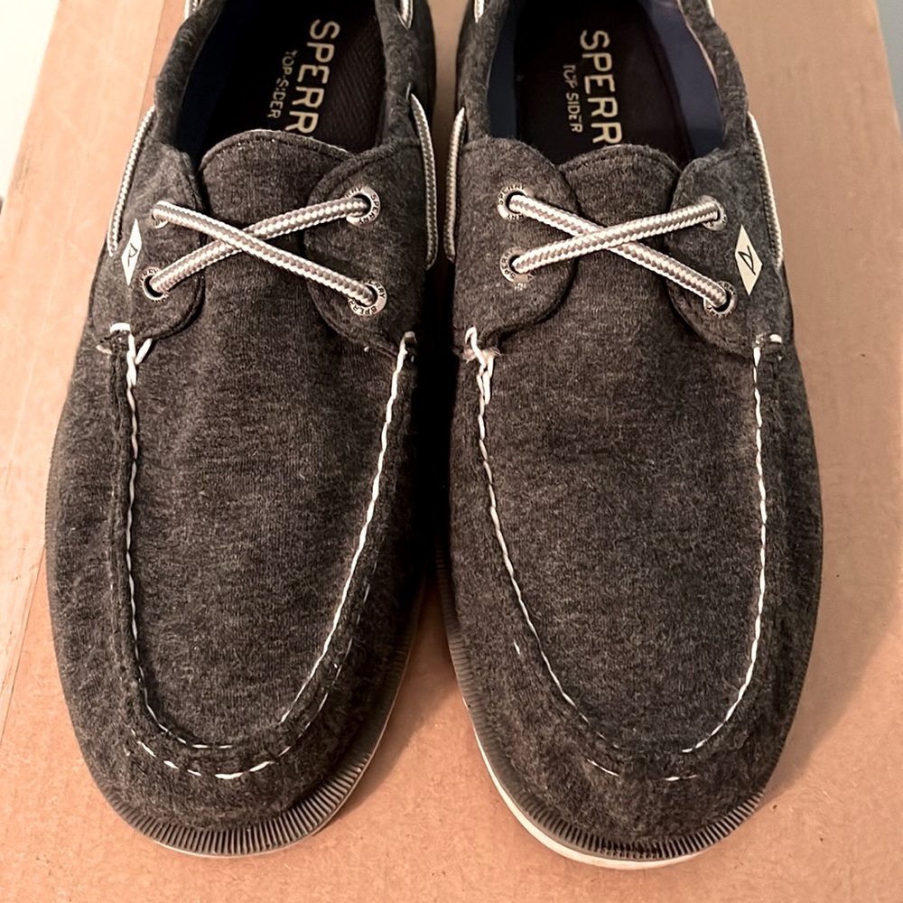 Sperry Top-Sider Men's Leeward 2-Eye Cross Lace Jersey Black 11 M (D)